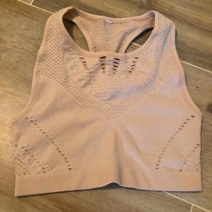 Blush pink Alo workout crop top